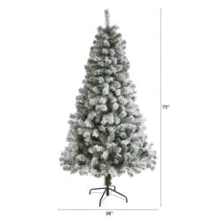 6ft. Unlit Flocked West Virginia Fir Artificial Christmas Tree 11 6ft. Unlit Flocked West Virginia Fir Artificial Christmas Tree -Michaels X-Mas Decor D256010S 2