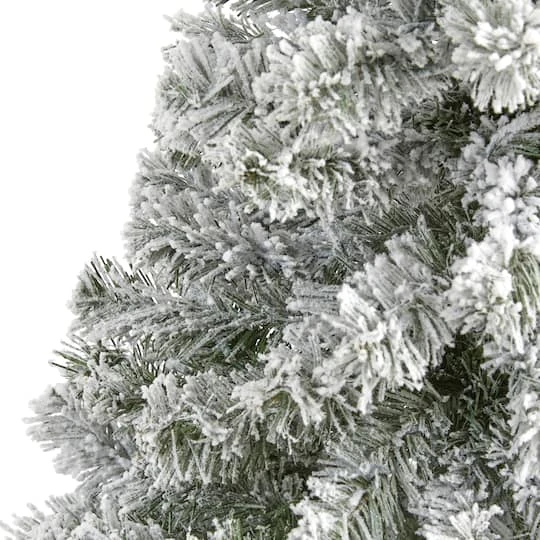 4ft. Unlit Flocked West Virginia Fir Artificial Christmas Tree 6 4ft. Unlit Flocked West Virginia Fir Artificial Christmas Tree - Image 4