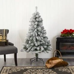 4ft. Unlit Flocked West Virginia Fir Artificial Christmas Tree 14 4ft. Unlit Flocked West Virginia Fir Artificial Christmas Tree -Michaels X-Mas Decor D256012S 5