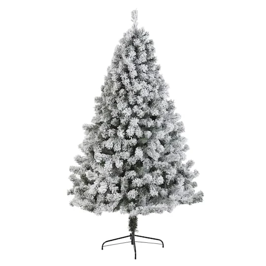 7ft. Unlit Flocked West Virginia Fir Artificial Christmas Tree 3 7ft. Unlit Flocked West Virginia Fir Artificial Christmas Tree