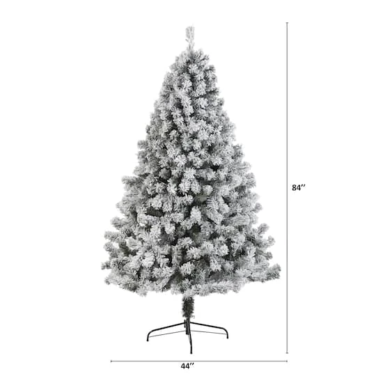 7ft. Unlit Flocked West Virginia Fir Artificial Christmas Tree 5 7ft. Unlit Flocked West Virginia Fir Artificial Christmas Tree - Image 3