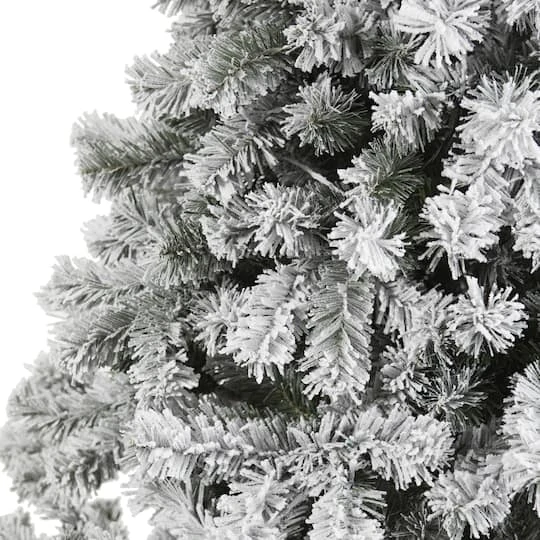 7ft. Unlit Flocked West Virginia Fir Artificial Christmas Tree 6 7ft. Unlit Flocked West Virginia Fir Artificial Christmas Tree - Image 4