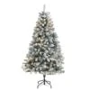 6ft. Pre-lit Flocked Rock Springs Spruce Artificial Christmas Tree With Clear LED Lights -Michaels X-Mas Decor D256032S 1
