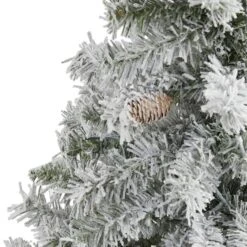 4ft. Unlit Flocked White River Mountain Pine & Pinecones Artificial Christmas Tree 12 4ft. Unlit Flocked White River Mountain Pine & Pinecones Artificial Christmas Tree -Michaels X-Mas Decor D256037S 3