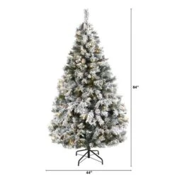 6ft. Pre-Lit White River Mountain Pine Artificial Christmas Tree, Clear LED Lights -Michaels X-Mas Decor D256043S 2
