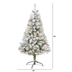 5ft. Pre-Lit White River Mountain Pine Artificial Christmas Tree, Clear LED Lights 17 5ft. Pre-Lit White River Mountain Pine Artificial Christmas Tree, Clear LED Lights -Michaels X-Mas Decor D256045S 2