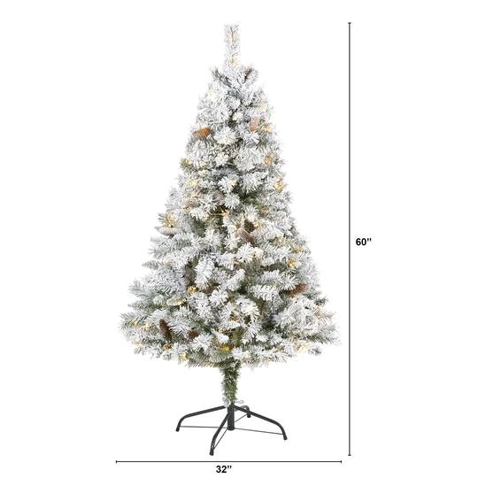5ft. Pre-Lit White River Mountain Pine Artificial Christmas Tree, Clear LED Lights 10 5ft. Pre-Lit White River Mountain Pine Artificial Christmas Tree, Clear LED Lights - Image 8