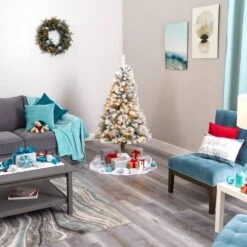 5ft. Pre-Lit White River Mountain Pine Artificial Christmas Tree, Clear LED Lights 16 5ft. Pre-Lit White River Mountain Pine Artificial Christmas Tree, Clear LED Lights -Michaels X-Mas Decor D256045S 6