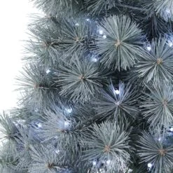 4ft. Pre-Lit Snowy Mountain Pine Artificial Christmas Tree, Blue LED Lights -Michaels X-Mas Decor D256053S 4