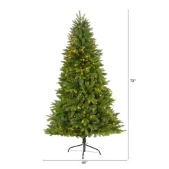 6ft. Pre-Lit Sun Valley Fir Artificial Christmas Tree, Clear LED Lights 12 6ft. Pre-Lit Sun Valley Fir Artificial Christmas Tree, Clear LED Lights -Michaels X-Mas Decor D256060S 2