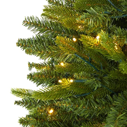 6ft. Pre-Lit Sun Valley Fir Artificial Christmas Tree, Clear LED Lights 6 6ft. Pre-Lit Sun Valley Fir Artificial Christmas Tree, Clear LED Lights - Image 4