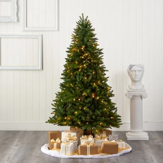 6ft. Pre-Lit Sun Valley Fir Artificial Christmas Tree, Clear LED Lights 8 6ft. Pre-Lit Sun Valley Fir Artificial Christmas Tree, Clear LED Lights - Image 6