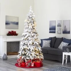 7ft. Pre-Lit Flocked Montana Down Swept Spruce & Pinecones Artificial Christmas Tree With Clear LED Lights 19 7ft. Pre-Lit Flocked Montana Down Swept Spruce & Pinecones Artificial Christmas Tree With Clear LED Lights -Michaels X-Mas Decor D256063S 8