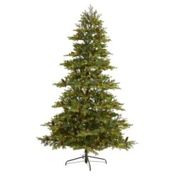 7.5ft. Pre-Lit Yukon Mountain Fir & Pinecones Artificial Christmas Tree With Clear Lights -Michaels X-Mas Decor D256090S 1 1