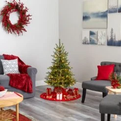 4ft. Pre-Lit North Carolina Spruce Artificial Christmas Tree, Clear LED Lights -Michaels X-Mas Decor D256103S 6