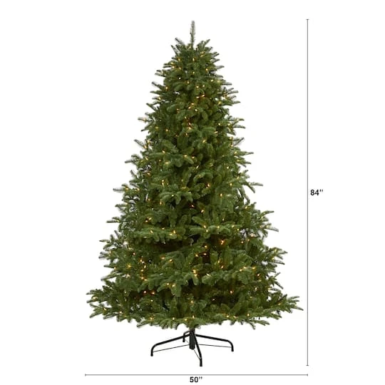 7ft. Pre-Lit South Carolina Spruce Artificial Christmas Tree, White Warm LED Lights 10 7ft. Pre-Lit South Carolina Spruce Artificial Christmas Tree, White Warm LED Lights - Image 8