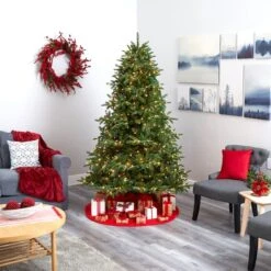 7ft. Pre-Lit South Carolina Spruce Artificial Christmas Tree, White Warm LED Lights 16 7ft. Pre-Lit South Carolina Spruce Artificial Christmas Tree, White Warm LED Lights -Michaels X-Mas Decor D256107S 6