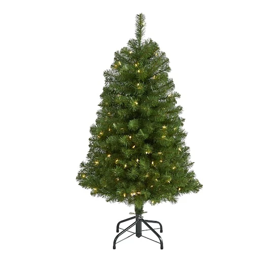 4ft. Pre-Lit Virginia Fir Artificial Christmas Tree, Clear Lights 4 4ft. Pre-Lit Virginia Fir Artificial Christmas Tree, Clear Lights - Image 2
