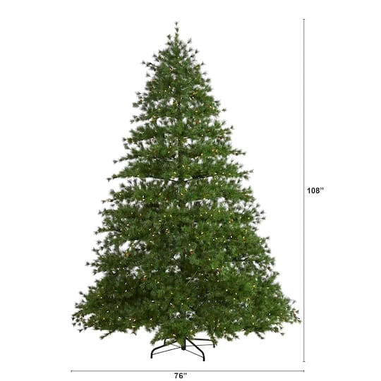 9ft. Pre-Lit Colorado Mountain Pine Artificial Christmas Tree, Clear LED Lights 10 9ft. Pre-Lit Colorado Mountain Pine Artificial Christmas Tree, Clear LED Lights - Image 8