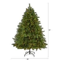 7ft. Pre-Lit Wyoming Mixed Pine Artificial Christmas Tree, Clear LED Lights 12 7ft. Pre-Lit Wyoming Mixed Pine Artificial Christmas Tree, Clear LED Lights -Michaels X-Mas Decor D256137S 2