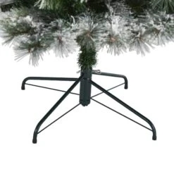 8ft. Pre-Lit Flocked Oregon Pine Artificial Christmas Tree, Clear LED Lights -Michaels X-Mas Decor D256138S 4