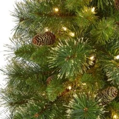 5ft. Pre-Lit Golden Tip Washington Pine Artificial Christmas Tree, Clear LED Lights -Michaels X-Mas Decor D256156S 3
