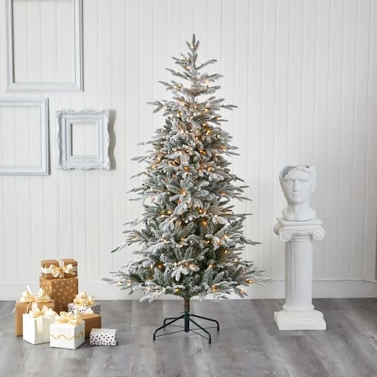 6.5ft. Pre-Lit Manchester Spruce Artificial Christmas Tree, Clear Lights 5 6.5ft. Pre-Lit Manchester Spruce Artificial Christmas Tree, Clear Lights - Image 3