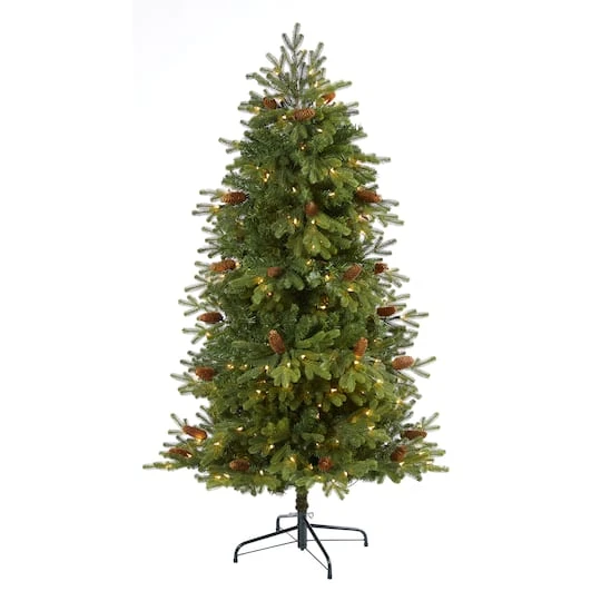 5.5ft. Pre-Lit Yukon Mountain Fir Artificial Christmas Tree, Clear Lights 3 5.5ft. Pre-Lit Yukon Mountain Fir Artificial Christmas Tree, Clear Lights