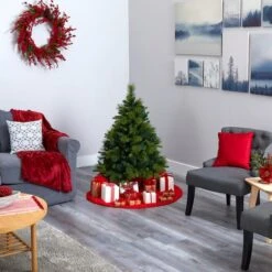 4ft. Pre-Lit North Carolina Mixed Pine Artificial Christmas Tree, Warm White LED Lights -Michaels X-Mas Decor D256175S 7