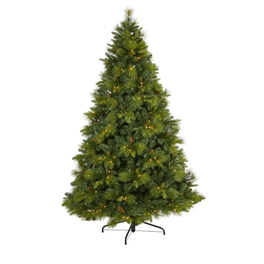 7.5ft. Pre-Lit North Carolina Mixed Pine Artificial Christmas Tree, Warm White LED Lights 3 7.5ft. Pre-Lit North Carolina Mixed Pine Artificial Christmas Tree, Warm White LED Lights