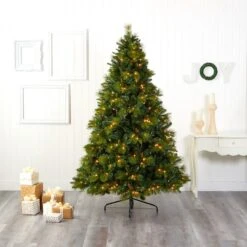7.5ft. Pre-Lit North Carolina Mixed Pine Artificial Christmas Tree, Warm White LED Lights 12 7.5ft. Pre-Lit North Carolina Mixed Pine Artificial Christmas Tree, Warm White LED Lights -Michaels X-Mas Decor D256179S 5
