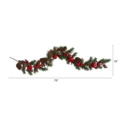 6ft. Apple, Berries & Pinecone Garland -Michaels X-Mas Decor D292885S 2