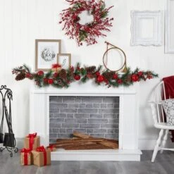 6ft. Apple, Berries & Pinecone Garland -Michaels X-Mas Decor D292885S 3