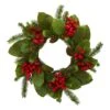 19" Magnolia Leaf, Berry & Pine Artificial Wreath -Michaels X-Mas Decor D292928S 11