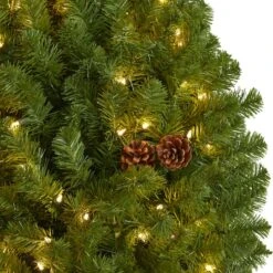 5ft. Pre-Lit Pine & Pinecone Artificial Christmas Wreath -Michaels X-Mas Decor D292976S 3