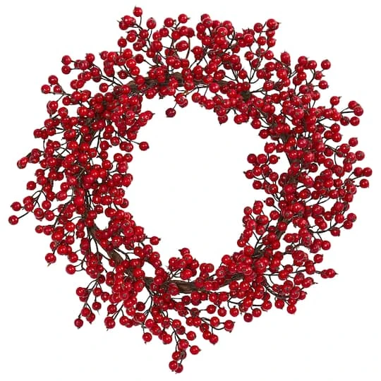 22" Red Berry Wreath 4 22" Red Berry Wreath - Image 2