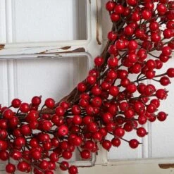 22" Red Berry Wreath 11 22" Red Berry Wreath -Michaels X-Mas Decor D293305S 14