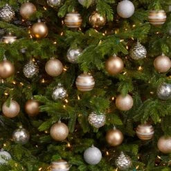 64ct. 3" Gold & Silver Shatterproof Ball Ornaments -Michaels X-Mas Decor D322173S 4