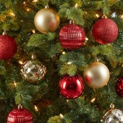 40ct. 3" Red & Gold Shatterproof Ball Ornaments -Michaels X-Mas Decor D322177S 5