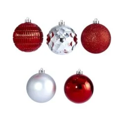 40ct. 3" Red & Silver Shatterproof Ball Ornaments 11 40ct. 3" Red & Silver Shatterproof Ball Ornaments -Michaels X-Mas Decor D322180S 3