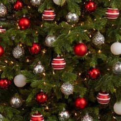 64ct. 3" Red & Silver Shatterproof Ball Ornaments 12 64ct. 3" Red & Silver Shatterproof Ball Ornaments -Michaels X-Mas Decor D322181S 4