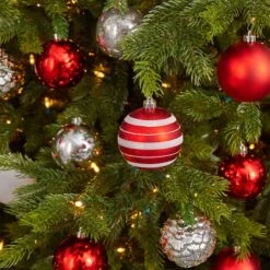 64ct. 3" Red & Silver Shatterproof Ball Ornaments 13 64ct. 3" Red & Silver Shatterproof Ball Ornaments -Michaels X-Mas Decor D322181S 5