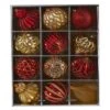 12ct. 4" Red & Gold Shatterproof Luxe Ornament Set -Michaels X-Mas Decor D322186S 1