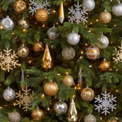 52ct. 6" Gold & Silver Shatterproof Ornament Set 13 52ct. 6" Gold & Silver Shatterproof Ornament Set -Michaels X-Mas Decor D322191S 6