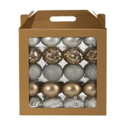 40ct. 3" Gold & Silver Shatterproof Ball Ornaments 9 40ct. 3" Gold & Silver Shatterproof Ball Ornaments -Michaels X-Mas Decor D322193S 1 1