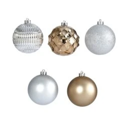 40ct. 3" Gold & Silver Shatterproof Ball Ornaments 11 40ct. 3" Gold & Silver Shatterproof Ball Ornaments -Michaels X-Mas Decor D322193S 3