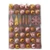 52ct. 6" Pink & Gold Shatterproof Ornament Set 1 52ct. 6" Pink & Gold Shatterproof Ornament Set -Michaels X-Mas Decor D322194S 1