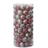 101ct. 2" Pink & Silver Shatterproof Ball Ornaments -Michaels X-Mas Decor D322197S 1