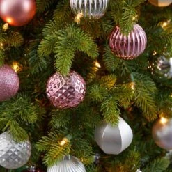 101ct. 2" Pink & Silver Shatterproof Ball Ornaments -Michaels X-Mas Decor D322197S 5