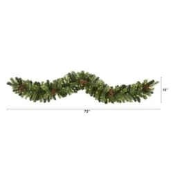 6ft. LED Pine & Pinecone Christmas Garland 11 6ft. LED Pine & Pinecone Christmas Garland -Michaels X-Mas Decor D322392S 2